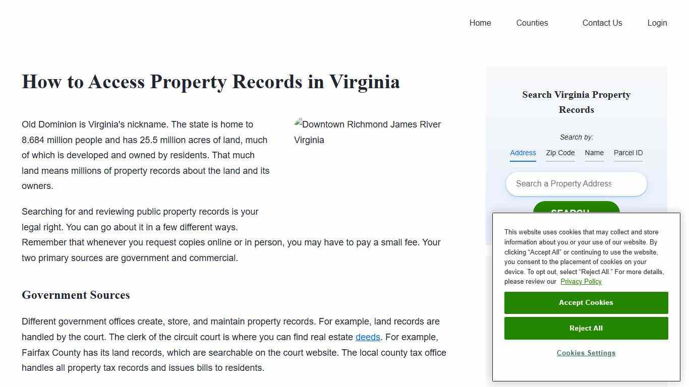 Virginia Property Records Search | Owners, Deeds, Permits